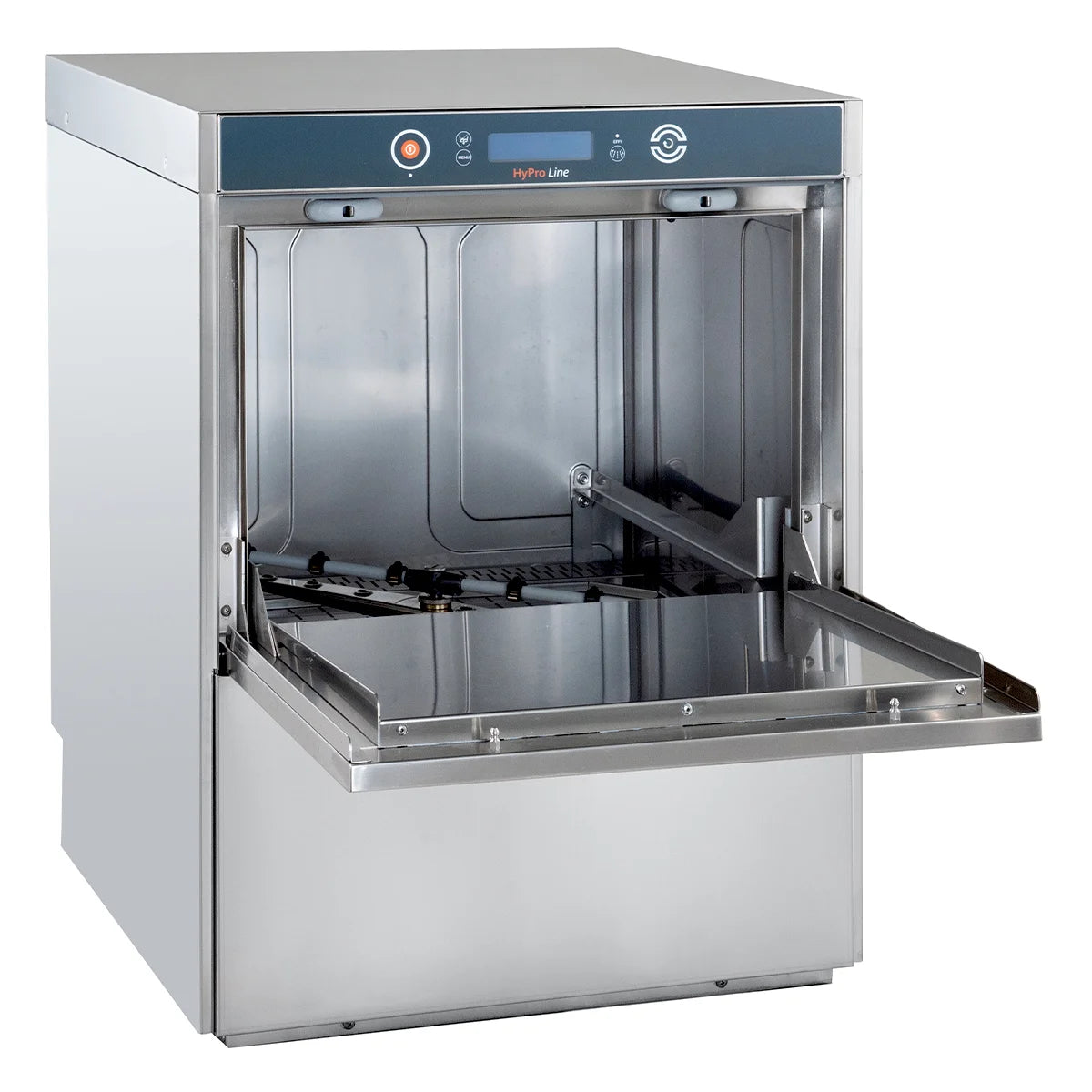 Geschirrspülmaschine HYPRO Digital 50 SLE 50x50 cm Korbmaß, mit Reiniger- & Klarspüldosierer, mit Ablaufpumpe & Enthärter,Drucksteigerungspumpe Made in Europe, 230 Volt
