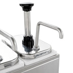 Saucenspender - 2x 3 Liter - Dosierpumpe Edelstahl