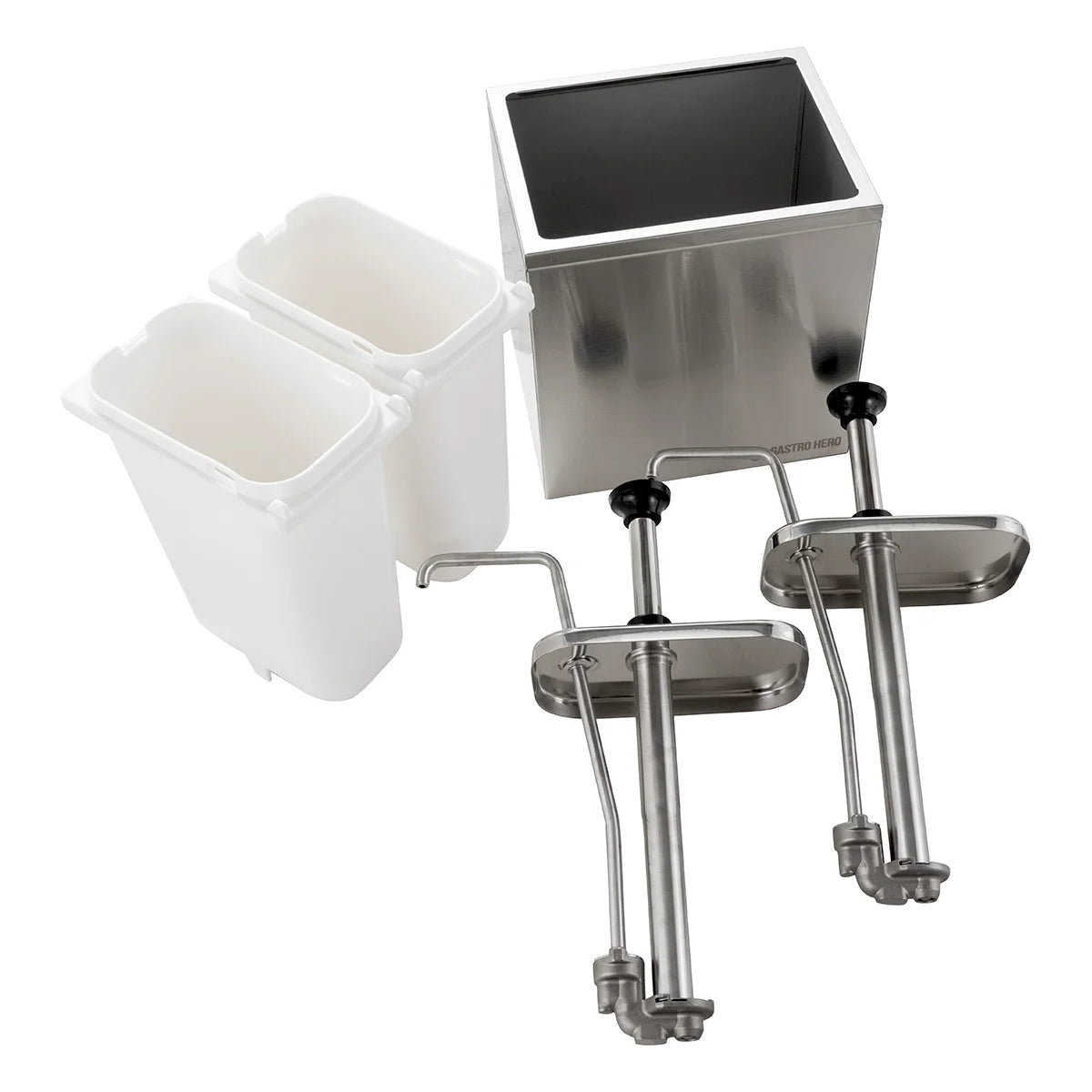 Saucenspender - 2x 3 Liter - Dosierpumpe Edelstahl
