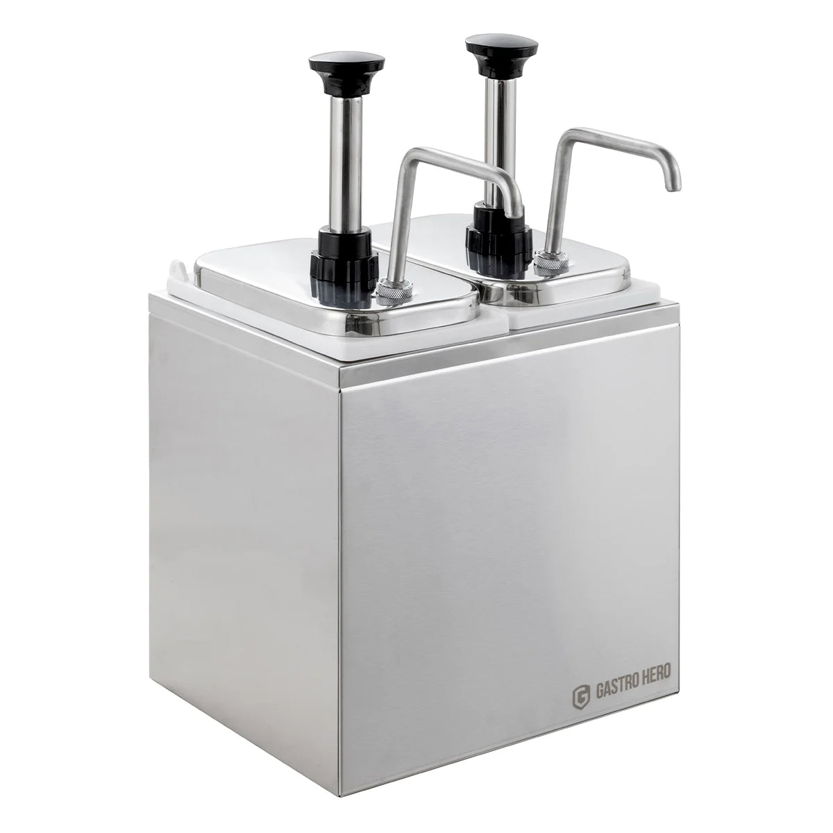 Saucenspender - 2x 3 Liter - Dosierpumpe Edelstahl