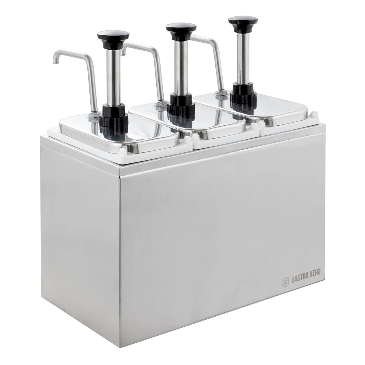 Saucenspender - 3x 3 Liter - Dosierpumpe Edelstahl