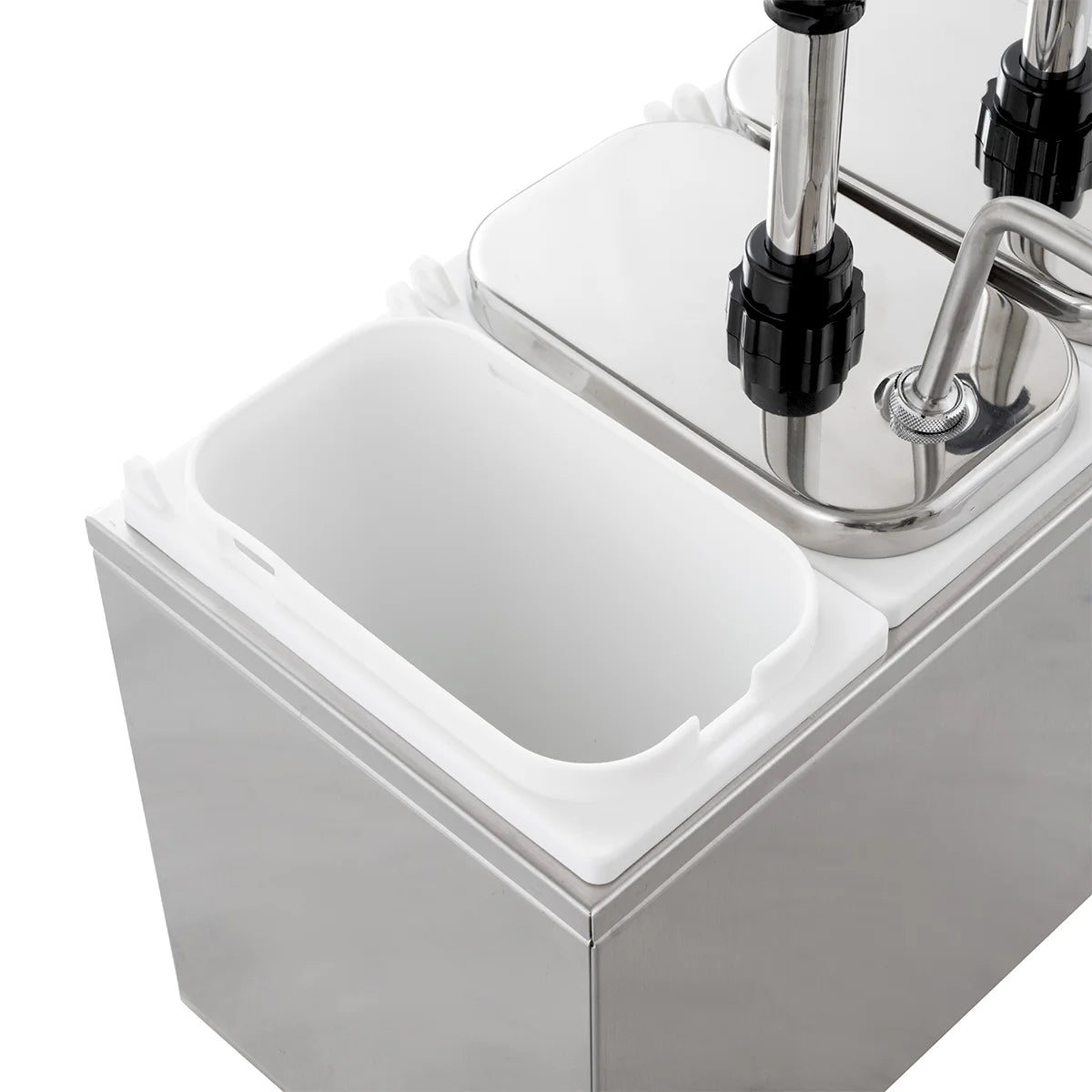 Saucenspender - 3x 3 Liter - Dosierpumpe Edelstahl