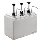 Saucenspender - 3x 3 Liter - Dosierpumpe Edelstahl