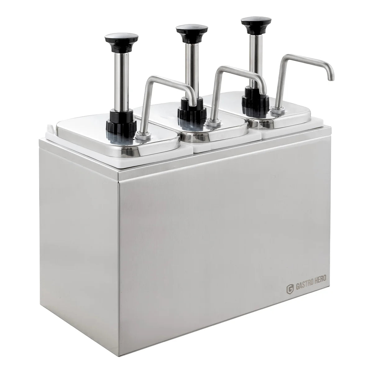 Saucenspender - 3x 3 Liter - Dosierpumpe Edelstahl