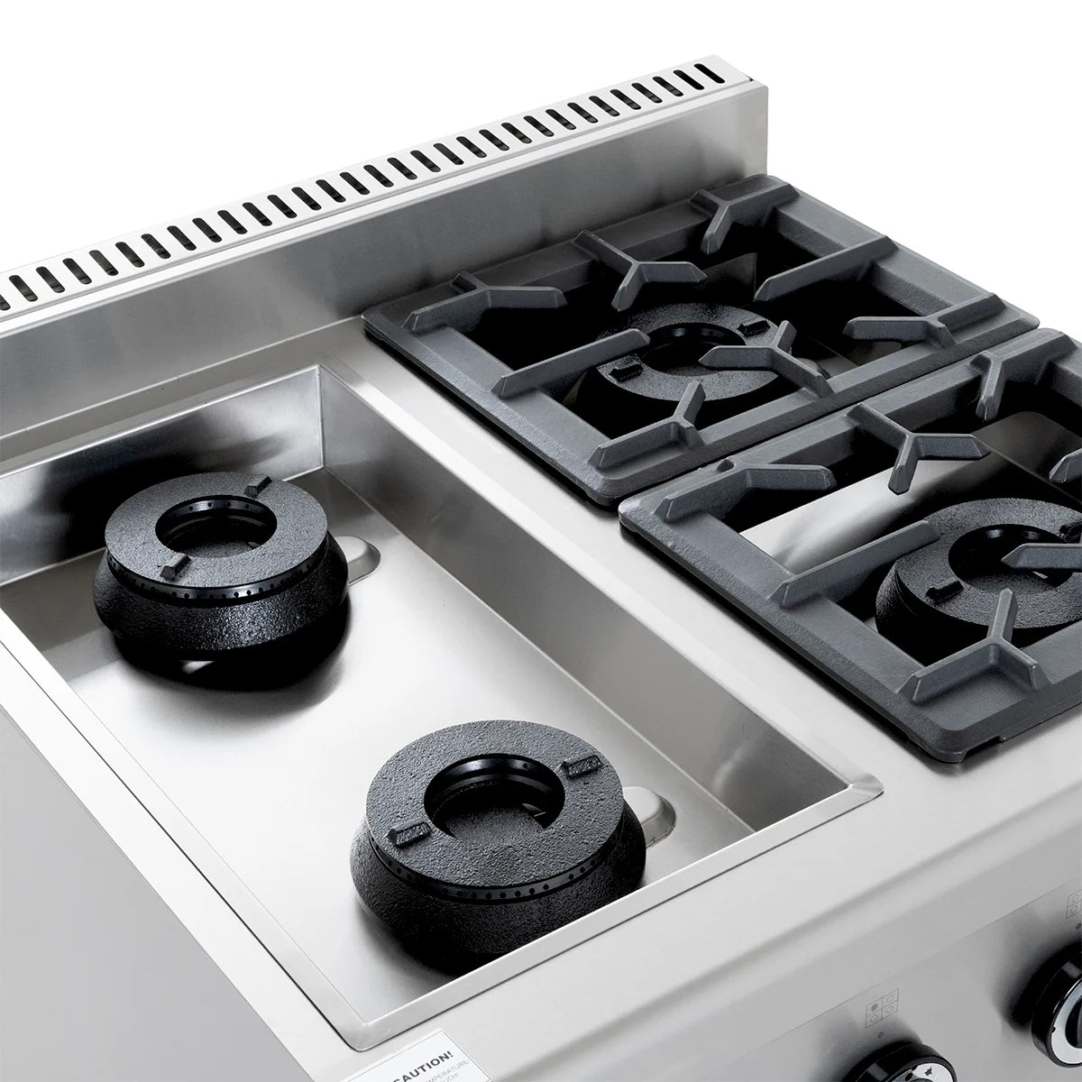 Gasherd ECO mit offenem Unterbau - 28,8 kW - 4 Brenner