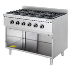 Gasherd ECO mit offenem Unterbau - 43,2 kW - 6 Brenner