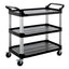 Servierwagen Polypropylen Groß mit Rollen, 3 Ebenen, 102 x 50 x 96 cm