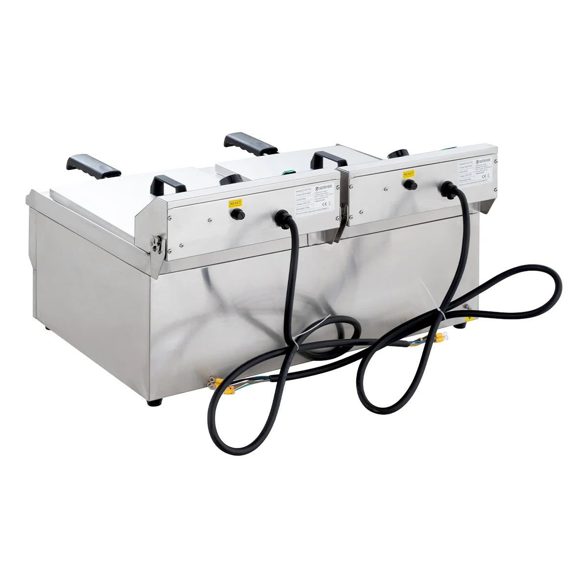 Elektro-Doppel-Fritteuse ECO 13+13 Liter mit Ablasshahn, 2x 5000 W, 400 V