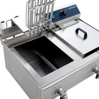 Elektro-Doppel-Fritteuse ECO 13+13 Liter mit Ablasshahn, 2x 5000 W, 400 V
