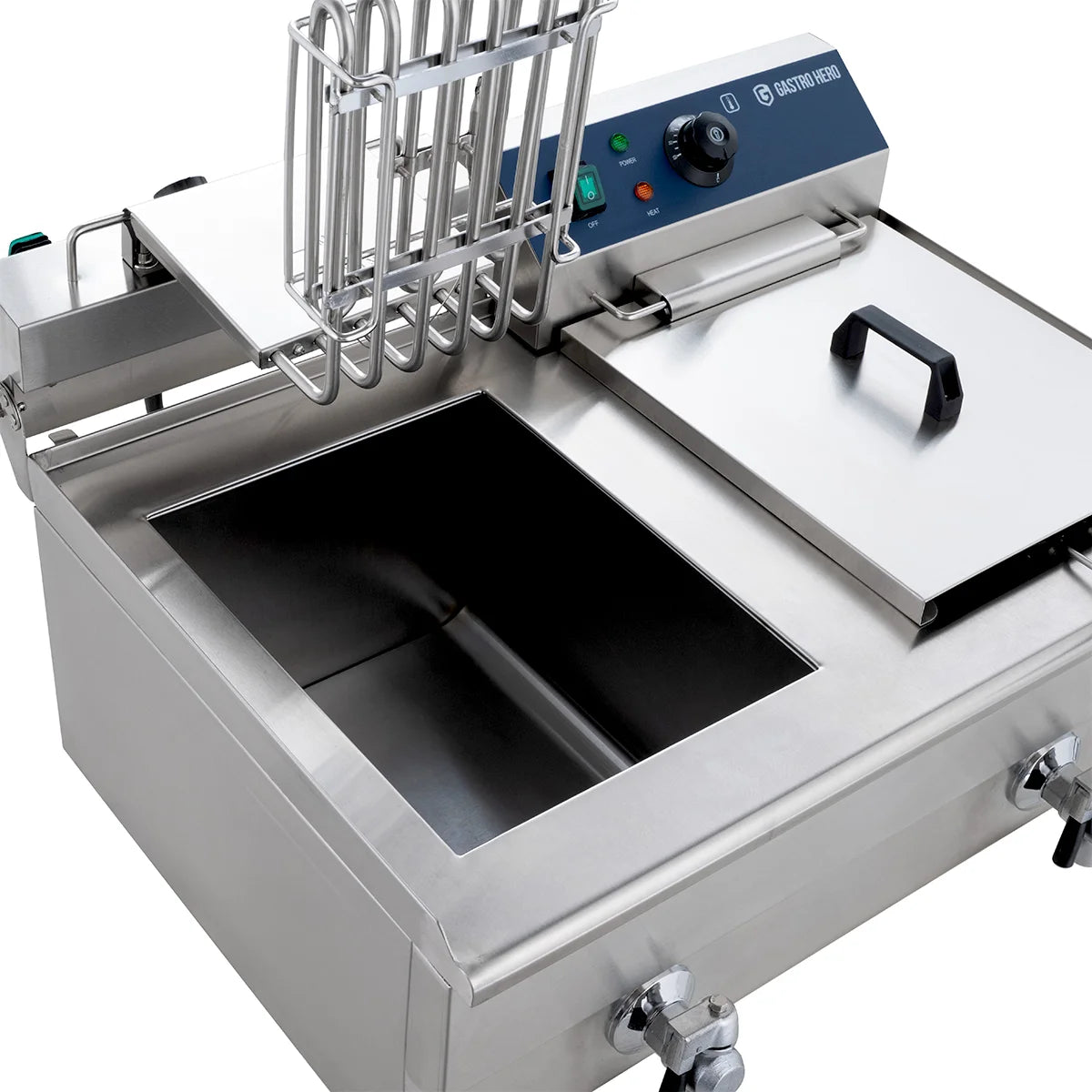 Elektro-Doppel-Fritteuse ECO 13+13 Liter mit Ablasshahn, 2x 5000 W, 400 V
