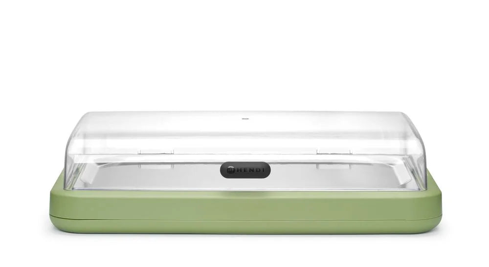 Kühldisplay UNIQ, HENDI, designed by Robert Bronwasser, GN 1/1, Grün, 593x389x(H)147mm