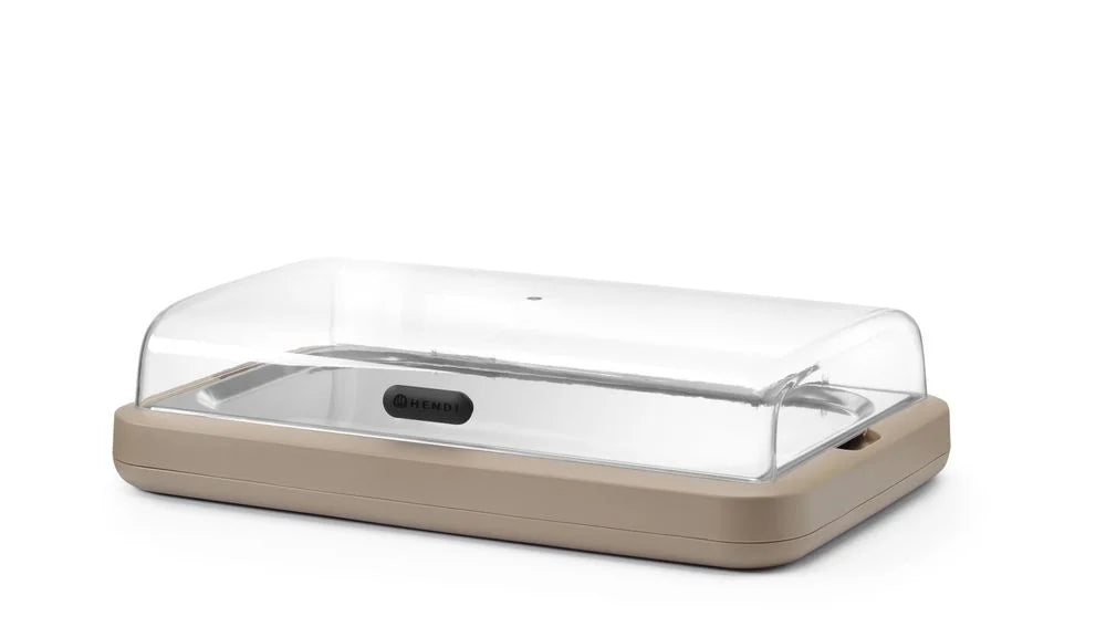 Kühldisplay UNIQ, HENDI, designed by Robert Bronwasser, GN 1/1, Beige, 593x389x(H)147mm