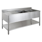 Spültisch ECO 15x6 mit 2 Becken rechts