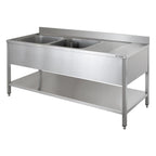 Spültisch ECO 15x6 mit 2 Becken links