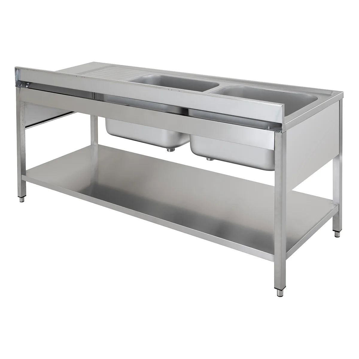 Spültisch ECO 15x6 mit 2 Becken links