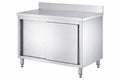 Edelstahl Arbeitsschrank Basic 18x6 mit Aufkantung 100 mm