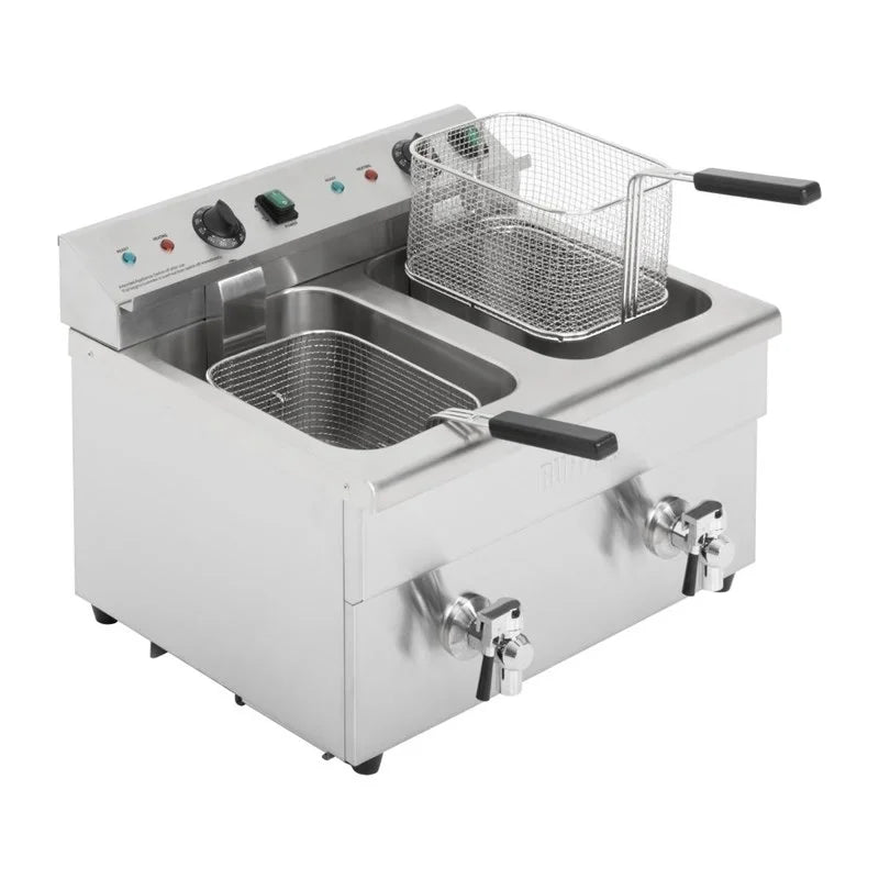 Buffalo Doppel-Induktionsfritteuse 2x 3000W