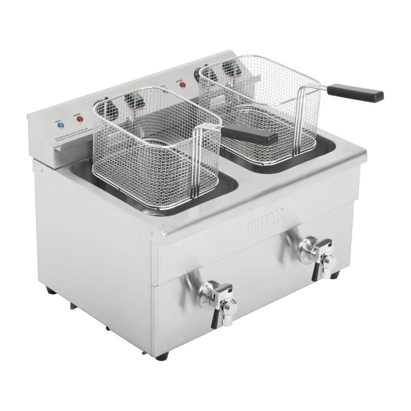 Buffalo Doppel-Induktionsfritteuse 2x 3000W