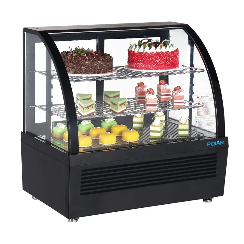 Polar C-Serie Tischkühlvitrine 100 Liter schwarz