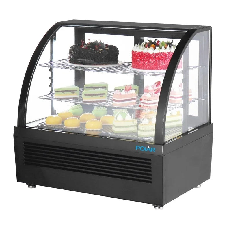 Polar C-Serie Tischkühlvitrine 100 Liter schwarz