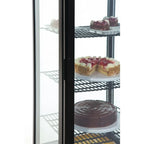 Polar C-Serie Standkühlvitrine 235 Liter mit gebogener Tür, schwarz