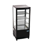 Polar C-Serie Tischkühlvitrine 86 Liter mit gebogener Tür, schwarz
