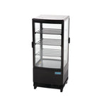 Polar C-Serie Tischkühlvitrine 86 Liter mit gebogener Tür, schwarz