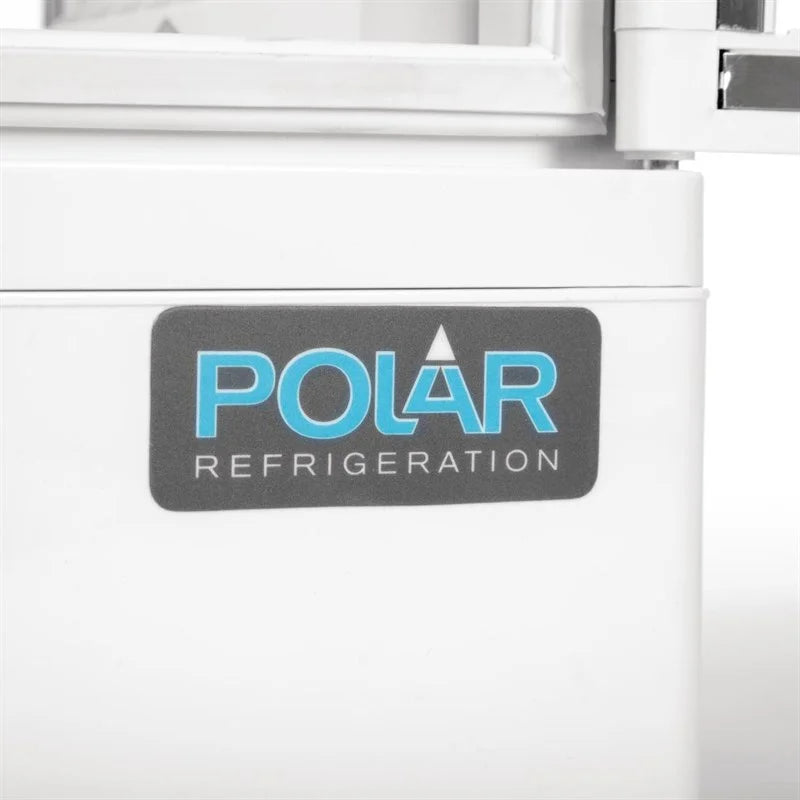 Polar C-Serie Tischkühlvitrine 86 Liter mit gebogener Tür, weiß