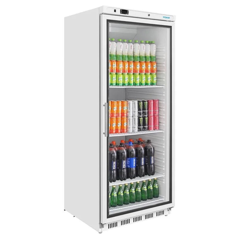 Polar C-Serie Lagerkühlschrank 600 Liter mit Glastür, weiß