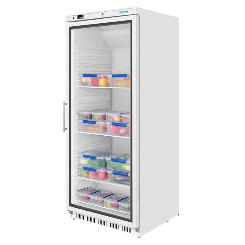 Polar C-Serie Lagerkühlschrank 600 Liter mit Glastür, weiß