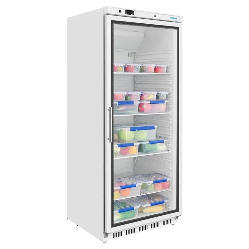 Polar C-Serie Lagerkühlschrank 600 Liter mit Glastür, weiß