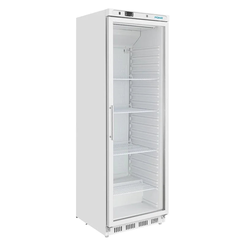 Polar C-Serie Lagerkühlschrank 400 Liter mit Glastür, weiß