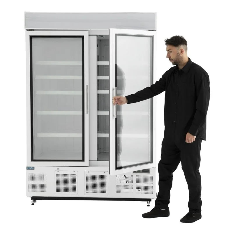 Polar G-Serie Gefrierschrank 920 Liter mit Glastür, weiß
