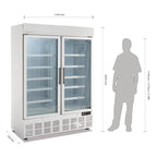 Polar G-Serie Gefrierschrank 920 Liter mit Glastür, weiß