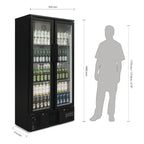Polar G-Serie Barkühlschrank hoch 2-türig mit Klapptüren