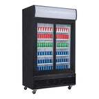 Polar G-Serie Getränkekühlschrank 950 Liter mit 2 Schiebetüren, schwarz