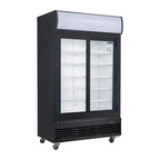 Polar G-Serie Getränkekühlschrank 950 Liter mit 2 Schiebetüren, schwarz