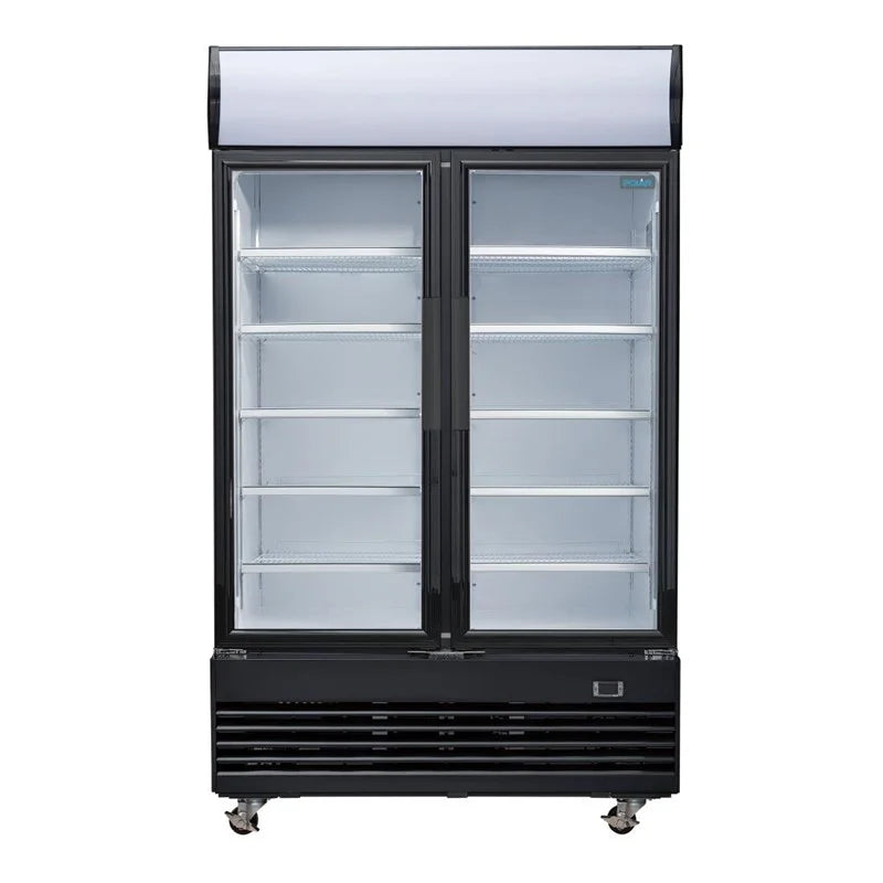 Polar G-Serie Getränkekühlschrank 950 Liter mit 2 Klapptüren, schwarz