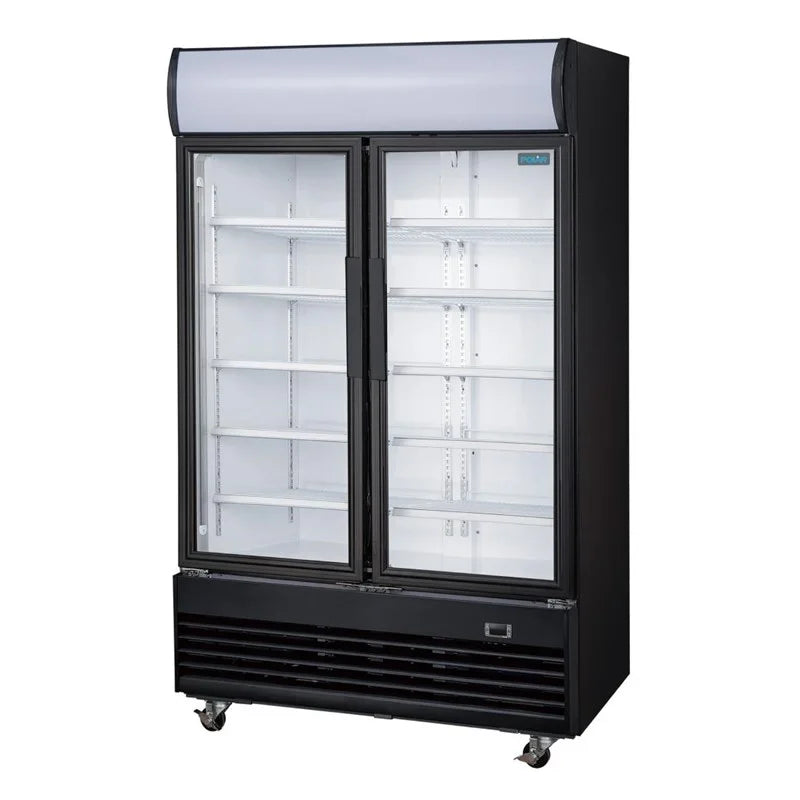 Polar G-Serie Getränkekühlschrank 950 Liter mit 2 Klapptüren, schwarz