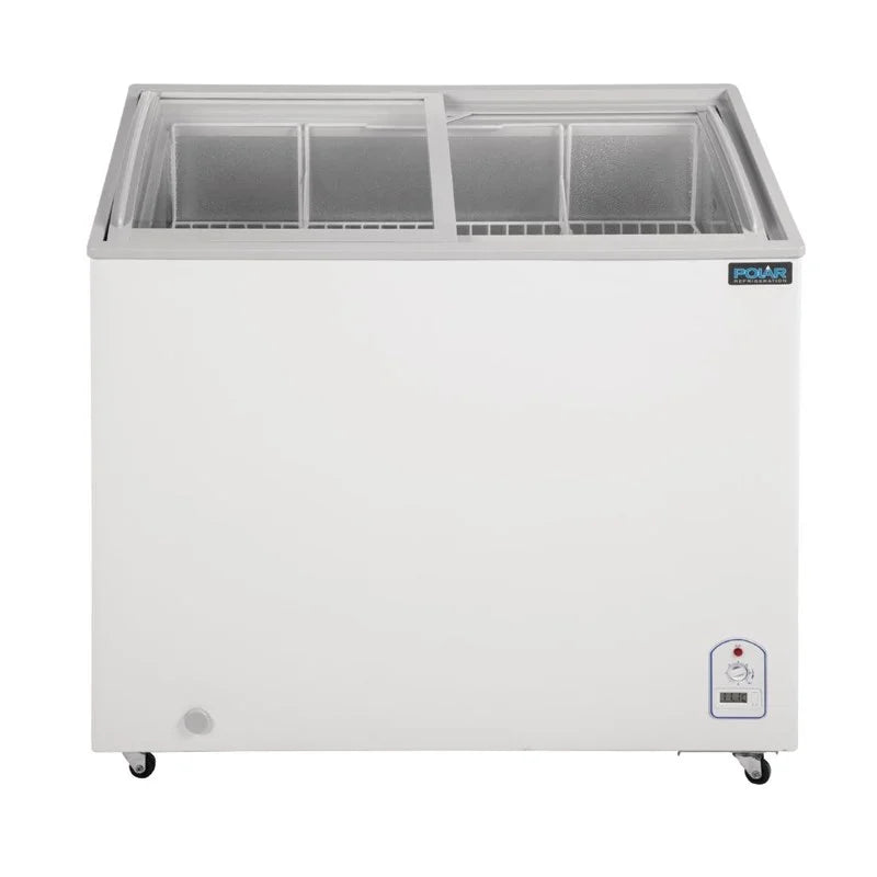 Polar G-Serie Tiefkühltruhe 200 Liter mit Glasschiebedeckel
