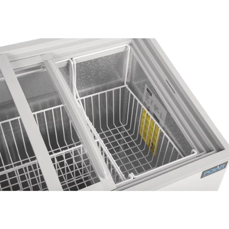Polar G-Serie Tiefkühltruhe 200 Liter mit Glasschiebedeckel