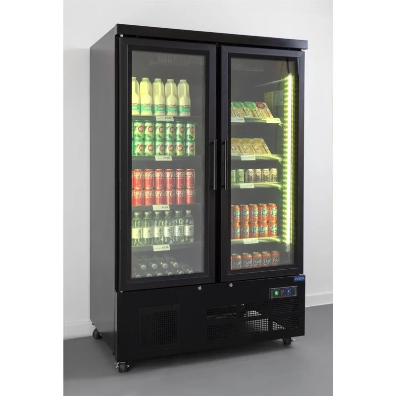 Polar G-Serie Getränkekühlschrank 744 Liter 2-türig, schwarz