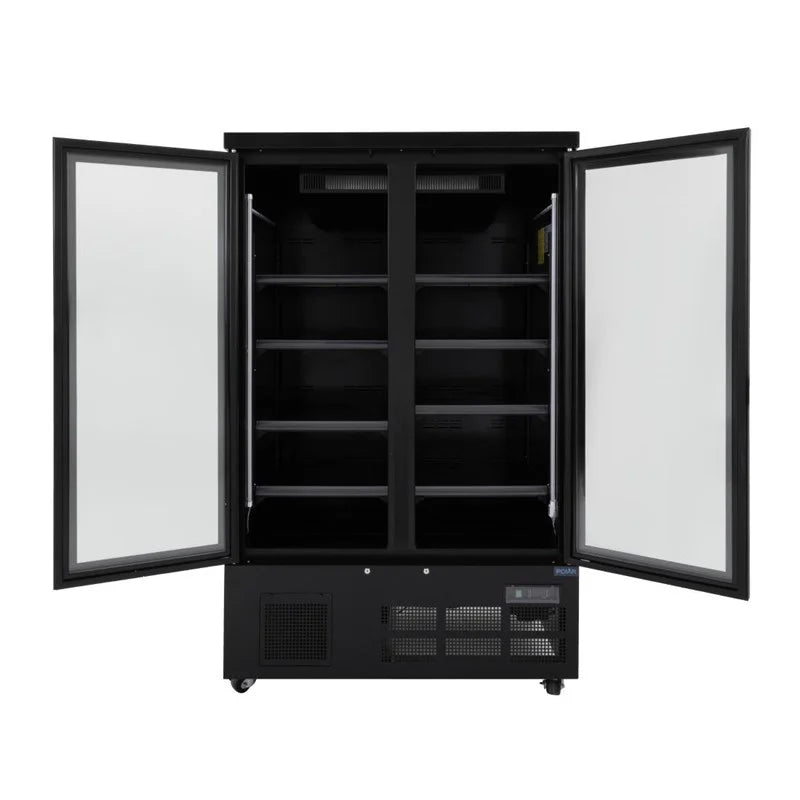 Polar G-Serie Gefrierschrank 744 Liter mit Glastür, 2-türig, schwarz