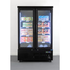 Polar G-Serie Gefrierschrank 744 Liter mit Glastür, 2-türig, schwarz