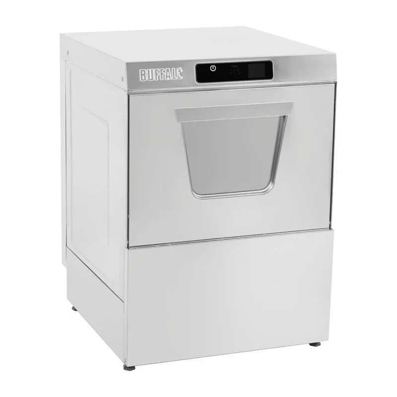 Buffalo Digitale Untertischspülmaschine mit Ablaufpumpe 500mm Korb 3,6 kW Einphasenanschluss