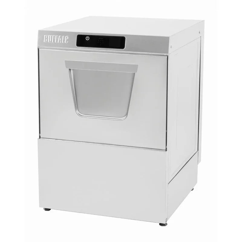 Buffalo Digitale Untertischspülmaschine mit Ablaufpumpe 500mm Korb 5,5 kW Dreiphasenanschluss
