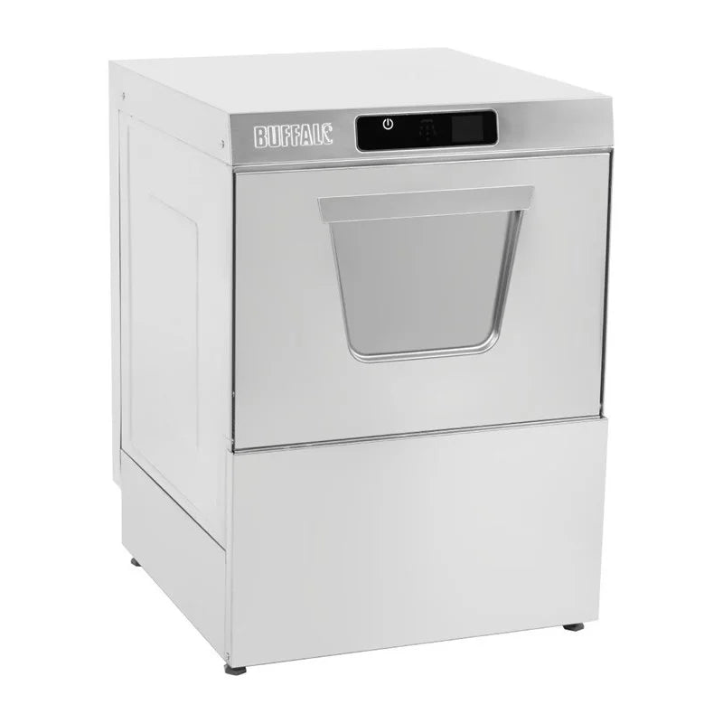 Buffalo Digitale Untertischspülmaschine mit Ablaufpumpe 500mm Korb 5,5 kW Dreiphasenanschluss