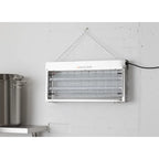 Eazyzap LED Insektenvernichter 150m² 20W, gebürsteter Edelstahl, energieeffizient