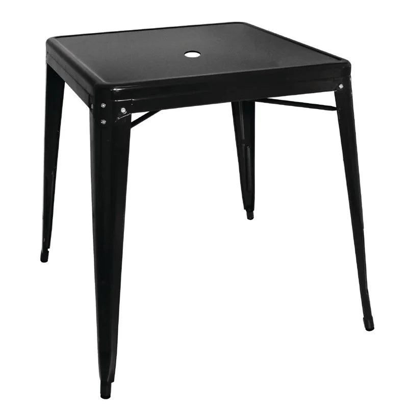Bolero Bistro Quadratischer Stahltisch Schwarz 660mm