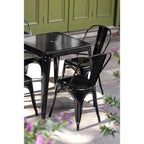 Bolero Bistro Quadratischer Stahltisch Schwarz 660mm